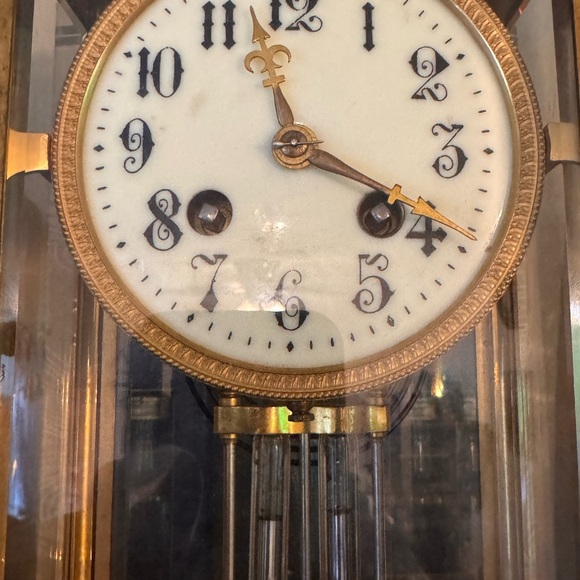 Elegant Gold and White Wall Clock